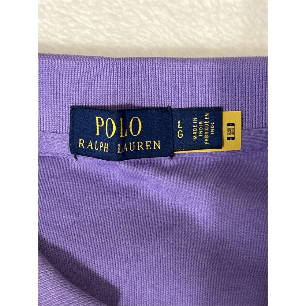 Polo Ralph Lauren Polo Shirt Men's Large Purple Pony Logo Cotton Classic Fit